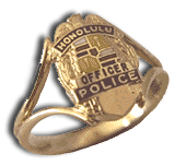Ladies 14 Karat Gold Police Department Open Wire Ring - Trademark Jewelers