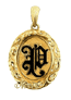 14 Karat Gold Hawaiian Filigree Initial Pendant - Trademark Jewelers