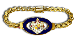 14 Karat Gold Hawaiian Coat of Arms Chain Bracelet - Trademark Jewelers