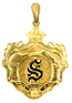 14 Karat Gold Initial Medallion Pendant  - Trademark Jewelers