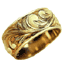 14 Karat Gold Leaf Beaded Scroll Hawaiian Ring - Trademark Jewelers