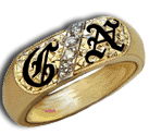 14 Karat Gold Hawaiian Initial Signet Ring - Trademark Jewelers