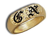 14 Karat Gold Hawaiian Initial Signet Ring - Trademark Jewelers