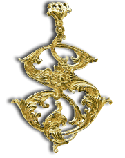 14 Karat Gold Cut Out Initial Pendant - Trademark Jewelers