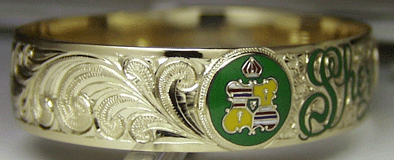 Sherry Hawaiian Bracelet Green Enamel - Trademark Jewelers