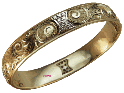 Raised Engraved Scroll Bracelet - Trademark Jewelers