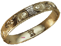 Bracelet Raised Engraving Scroll - Trademark Jewelers
